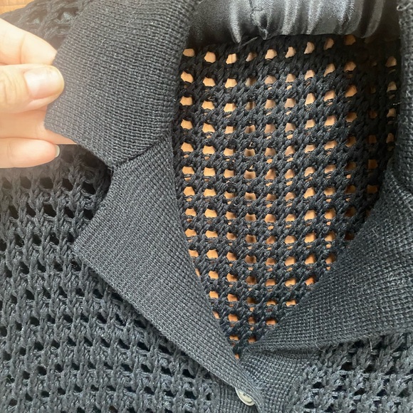 Theory open work short sleeve cardigan size small - Picture 6 of 11